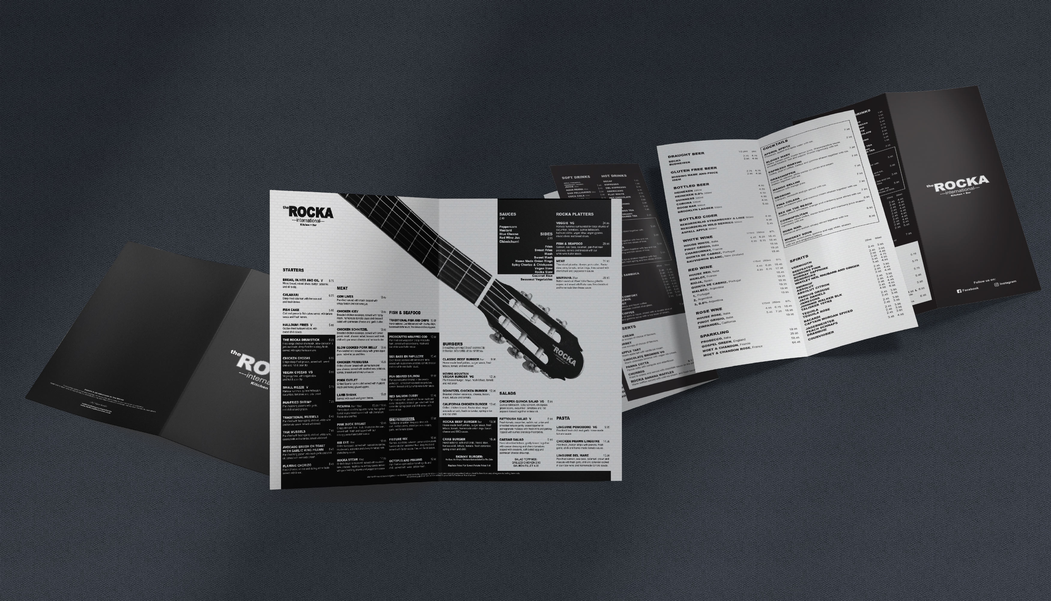 Rocka menu design