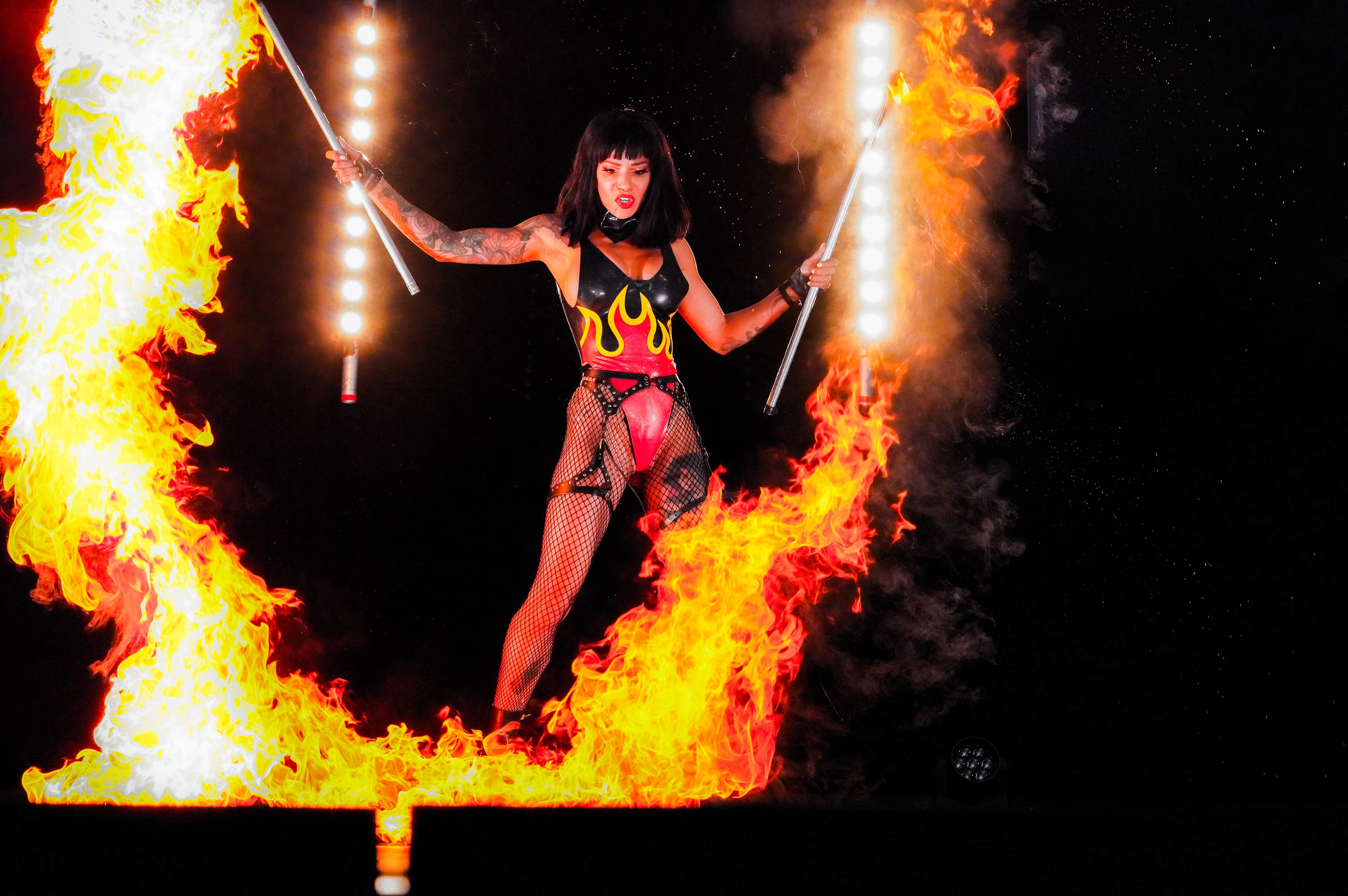 Fuel Girls performing at the Big London Tattoo Show 2022